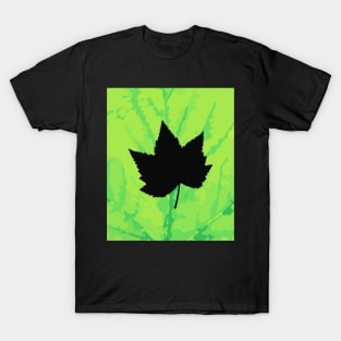 Maple leaf silhouette - Wood sign - The Five Elements Abstract  Symbol T-Shirt